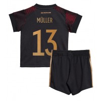 Dětský Fotbalový dres Německo Thomas Muller #13 MS 2022 Venkovní Krátký Rukáv (+ trenýrky)